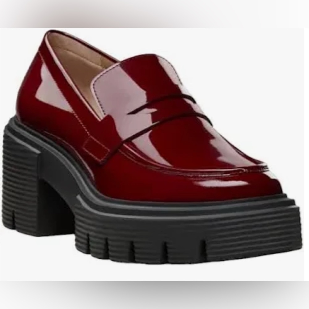 Stuart Weitzman SOHO LIGHTWEIGHT SLIP ON PATENT WINE LOAFERS SHOES US 6 $495